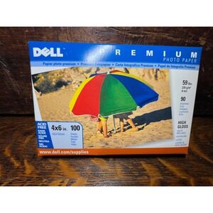 Dell Premium Photo Paper 4x6 High Gloss 100 Sheets 59lb 220g Inkjet 0N5516A00